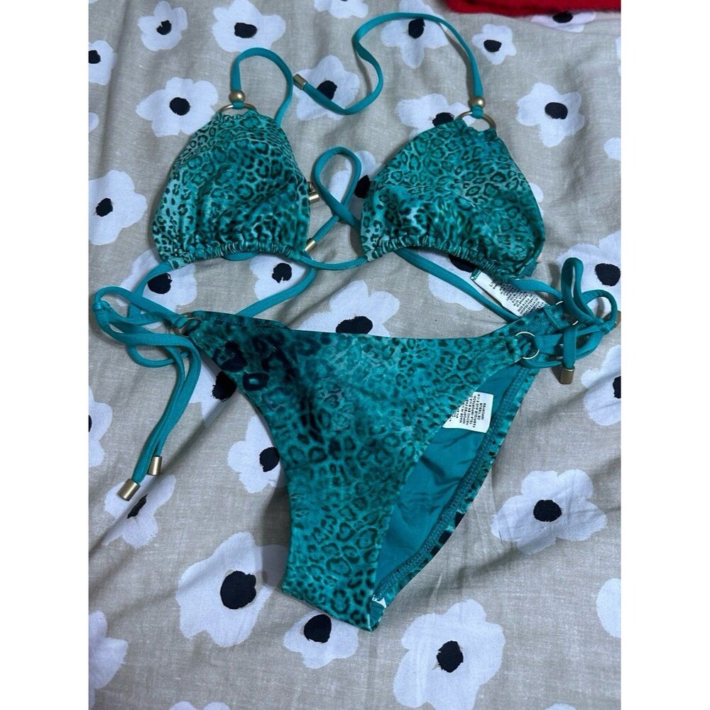 Vitamin A teal bikini set